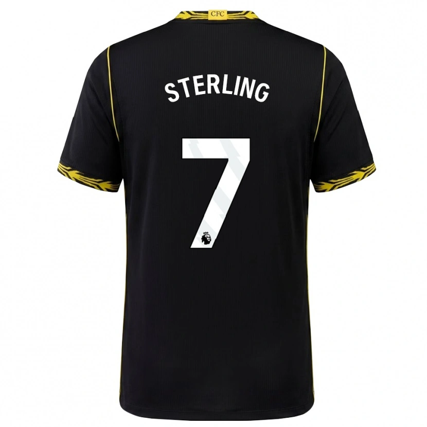 Danxen Damen Raheem Sterling #7 Schwarz Gelb Auswärtstrikot Trikot 2026/27 T-Shirt Österreich