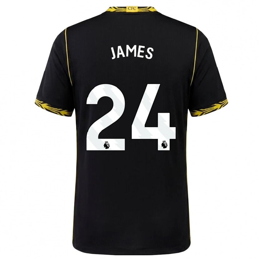 Danxen Damen Reece James #24 Schwarz Gelb Auswärtstrikot Trikot 2026/27 T-Shirt Österreich