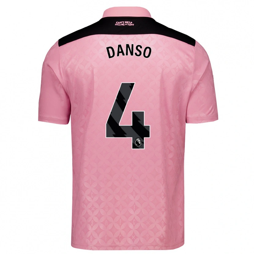 Danxen Damen Kevin Danso #4 Hellrosa Schwarz Auswärtstrikot Trikot 2026/27 T-Shirt Österreich