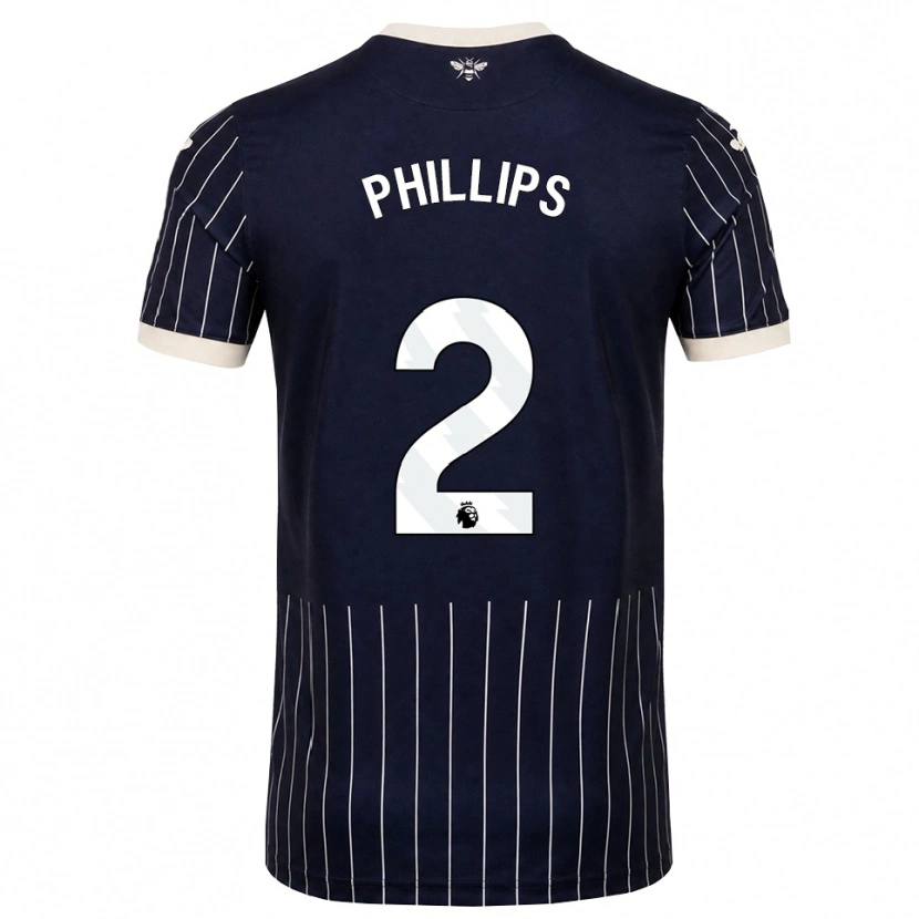 Danxen Damen Maddie Phillips #2 Schwarz Weiß Auswärtstrikot Trikot 2026/27 T-Shirt Österreich