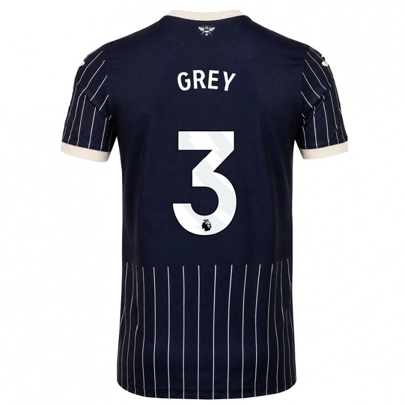 Danxen Damen Andre Grey #3 Schwarz Weiß Auswärtstrikot Trikot 2026/27 T-Shirt Österreich