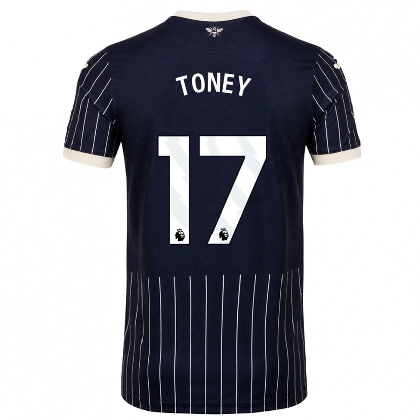 Danxen Damen Ivan Toney #17 Schwarz Weiß Auswärtstrikot Trikot 2026/27 T-Shirt Österreich