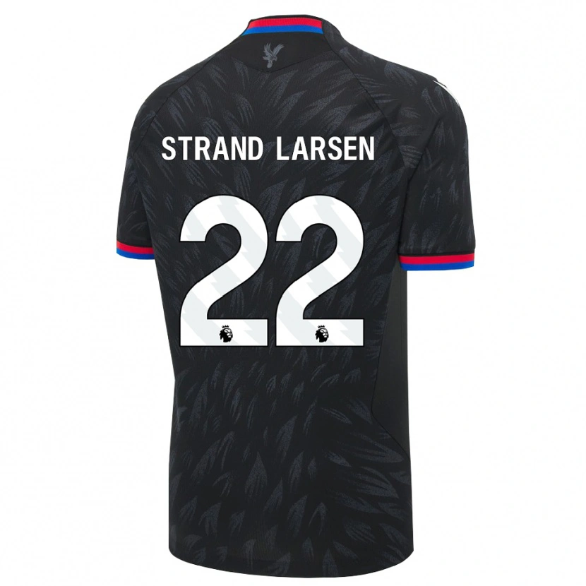 Danxen Damen Jørgen Strand Larsen #22 Schwarz Blau Rot Auswärtstrikot Trikot 2026/27 T-Shirt Österreich