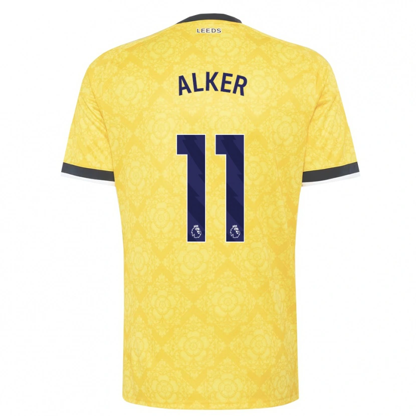Danxen Damen Samuel Alker #11 Gelb Weiß Schwarz Auswärtstrikot Trikot 2026/27 T-Shirt Österreich