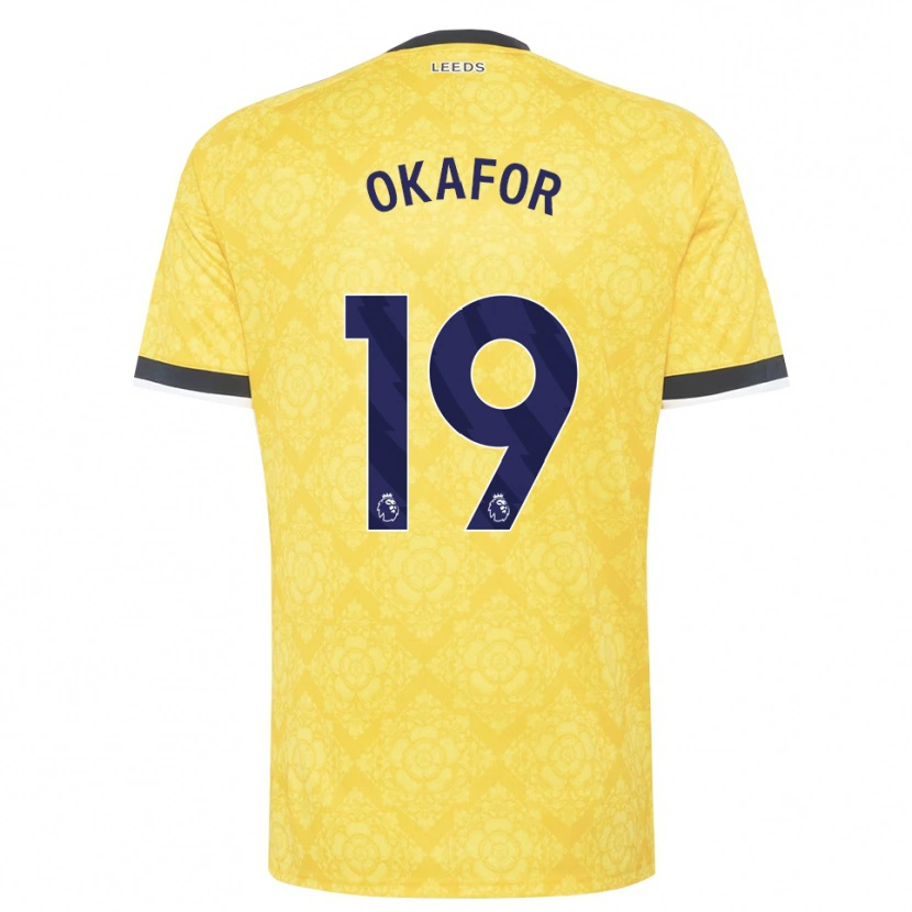 Danxen Damen Noah Okafor #19 Gelb Weiß Schwarz Auswärtstrikot Trikot 2026/27 T-Shirt Österreich