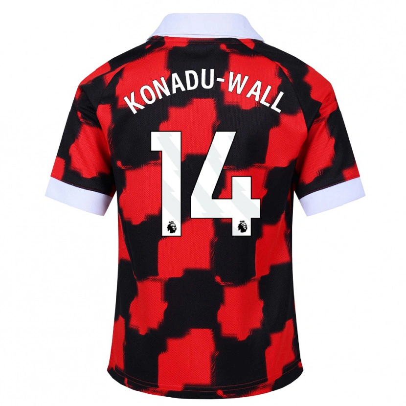 Danxen Damen Lewis Konadu-Wall #14 Rot Weiß Schwarz Auswärtstrikot Trikot 2026/27 T-Shirt Österreich