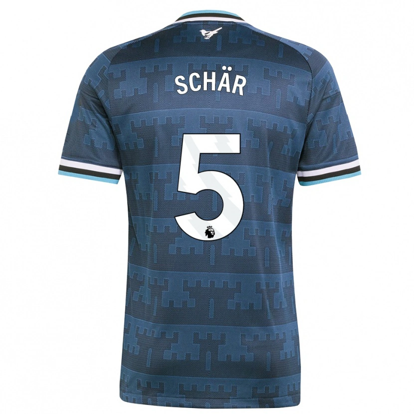 Danxen Damen Fabian Schär #5 Gelb Schwarz Blau Auswärtstrikot Trikot 2026/27 T-Shirt Österreich