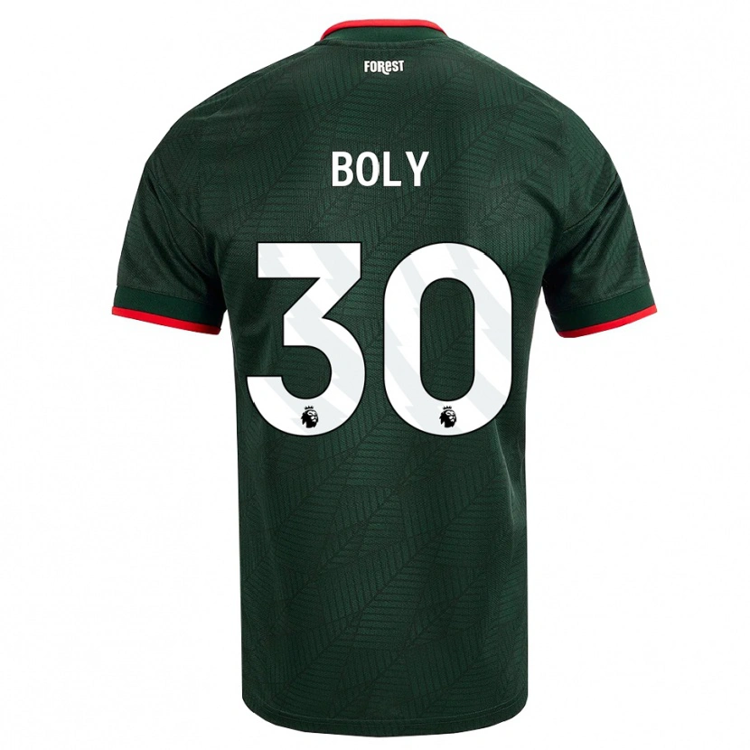 Danxen Damen Willy Boly #30 Dunkelgrün Rot Auswärtstrikot Trikot 2026/27 T-Shirt Österreich