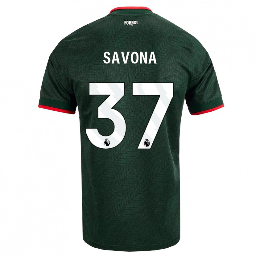 Danxen Damen Nicolò Savona #37 Dunkelgrün Rot Auswärtstrikot Trikot 2026/27 T-Shirt Österreich