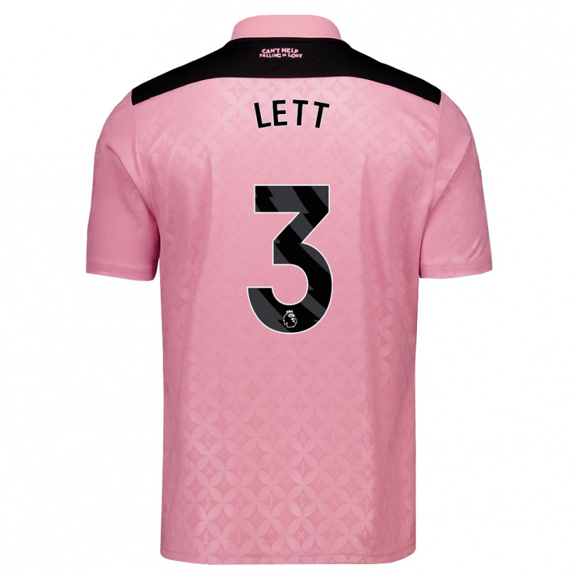 Danxen Damen Josh Lett #3 Hellrosa Schwarz Auswärtstrikot Trikot 2026/27 T-Shirt Österreich