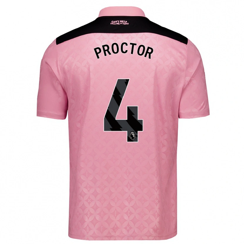 Danxen Damen Tom Proctor #4 Hellrosa Schwarz Auswärtstrikot Trikot 2026/27 T-Shirt Österreich