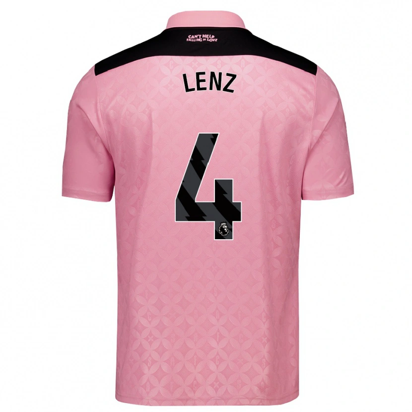 Danxen Damen Elias Lenz #4 Hellrosa Schwarz Auswärtstrikot Trikot 2026/27 T-Shirt Österreich