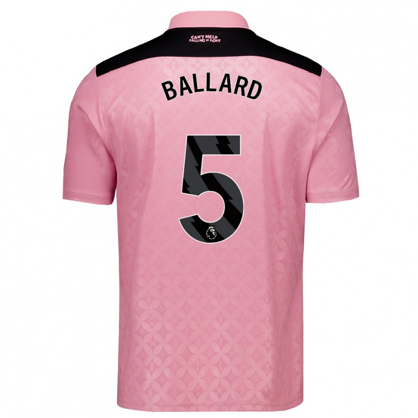 Danxen Damen Dan Ballard #5 Hellrosa Schwarz Auswärtstrikot Trikot 2026/27 T-Shirt Österreich