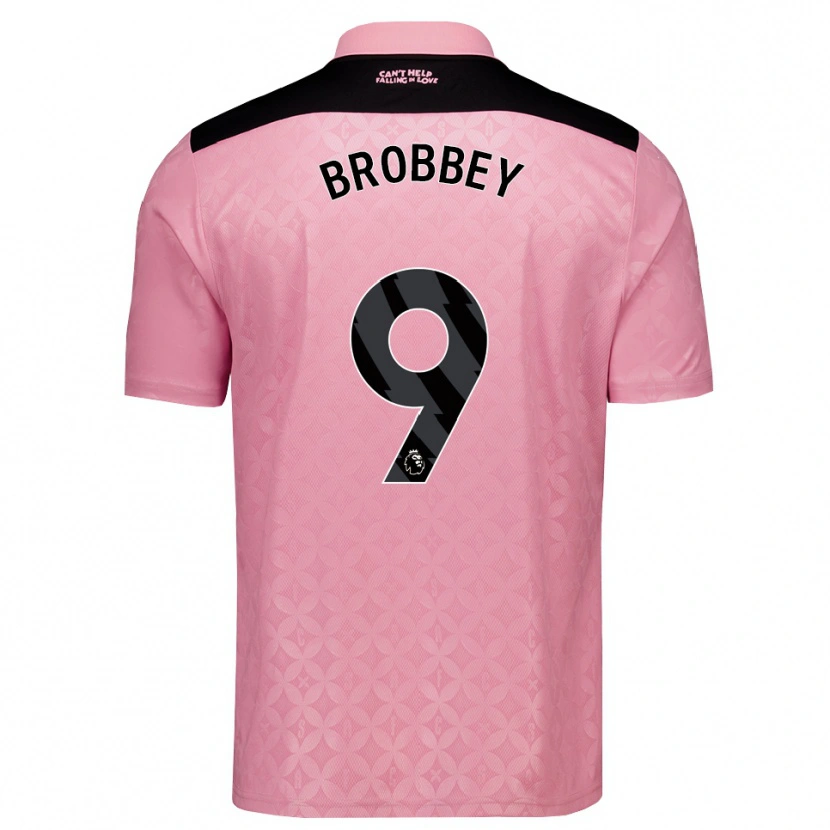 Danxen Damen Brian Brobbey #9 Hellrosa Schwarz Auswärtstrikot Trikot 2026/27 T-Shirt Österreich