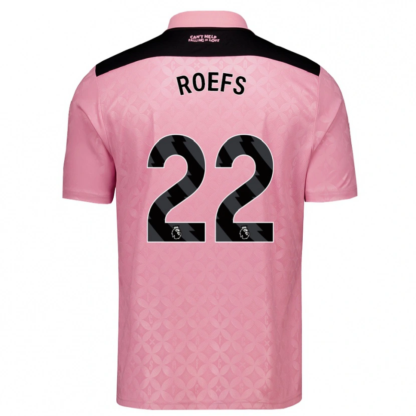 Danxen Damen Robin Roefs #22 Hellrosa Schwarz Auswärtstrikot Trikot 2026/27 T-Shirt Österreich