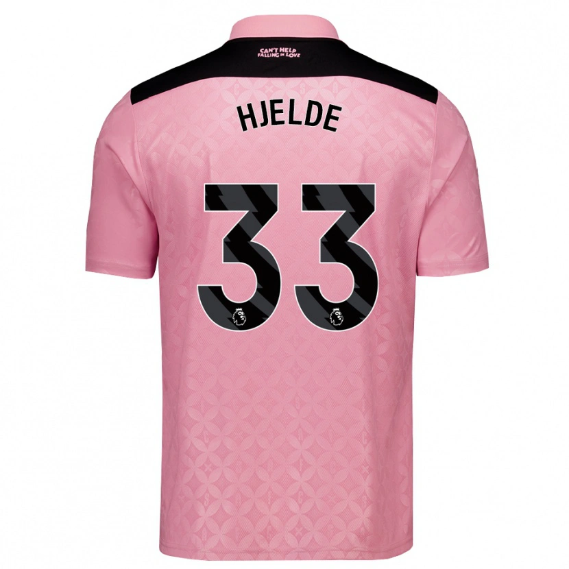 Danxen Damen Leo Fuhr Hjelde #33 Hellrosa Schwarz Auswärtstrikot Trikot 2026/27 T-Shirt Österreich
