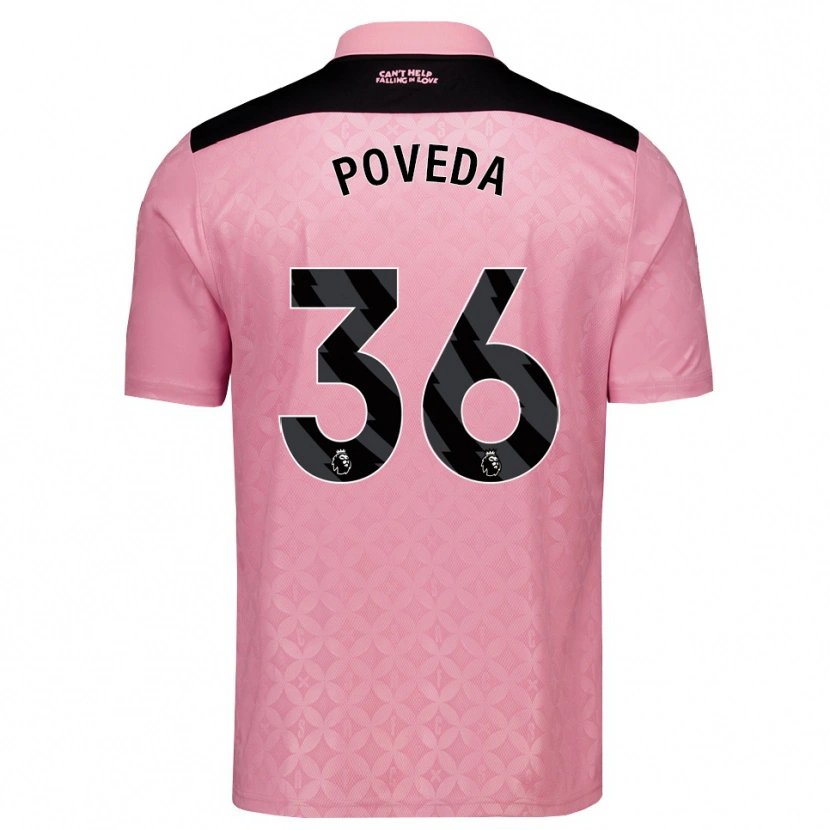 Danxen Damen Ian Poveda #36 Hellrosa Schwarz Auswärtstrikot Trikot 2026/27 T-Shirt Österreich