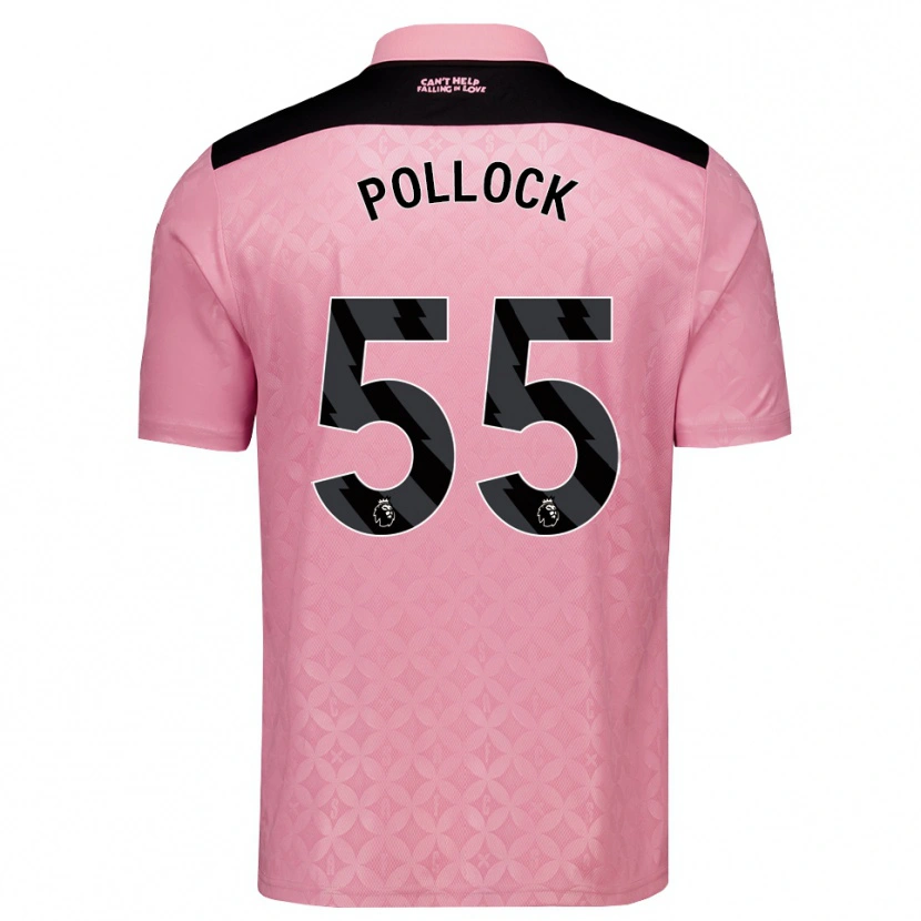 Danxen Damen Alfie Pollock #55 Hellrosa Schwarz Auswärtstrikot Trikot 2026/27 T-Shirt Österreich