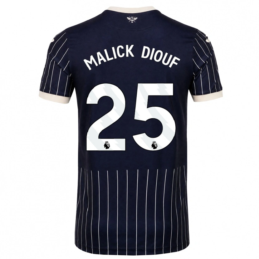 Danxen Damen El Hadji Malick Diouf #25 Schwarz Weiß Auswärtstrikot Trikot 2026/27 T-Shirt Österreich
