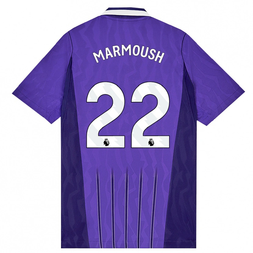 Danxen Damen Omar Marmoush #22 Violett Weiß Ausweichtrikot Trikot 2026/27 T-Shirt Österreich