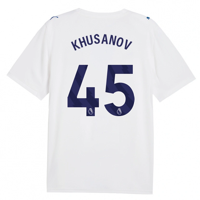 Danxen Damen Abdukodir Khusanov #45 Marineweiß Ausweichtrikot Trikot 2026/27 T-Shirt Österreich