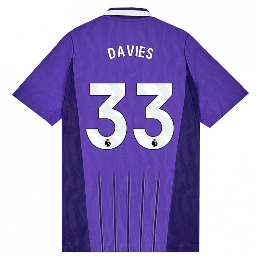 Danxen Damen Ben Davies #33 Violett Weiß Ausweichtrikot Trikot 2026/27 T-Shirt Österreich