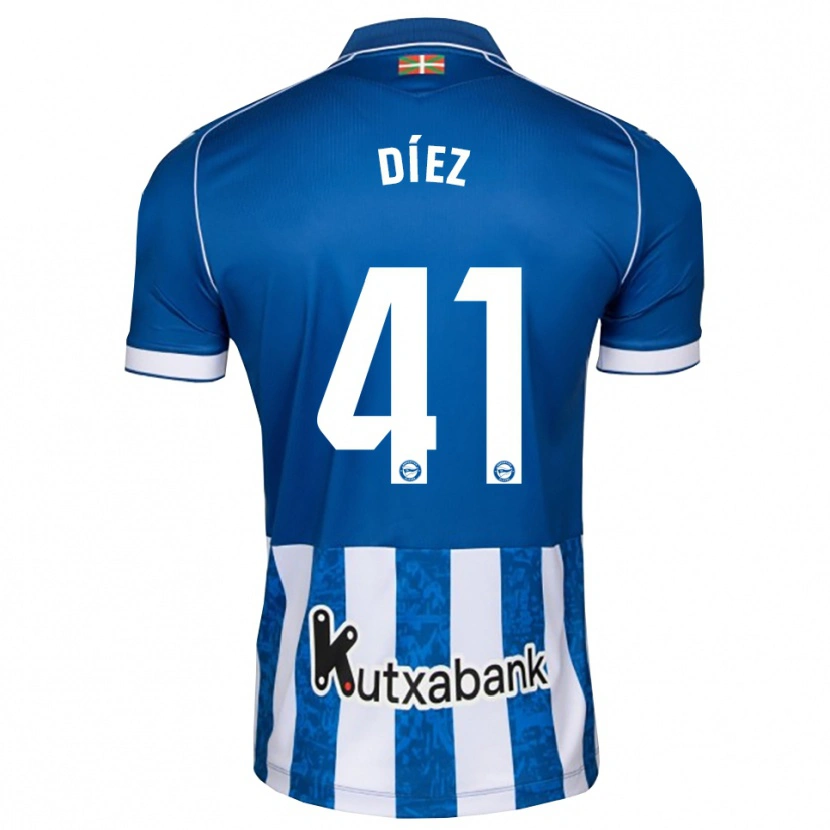 Danxen Kinder Victor Díez #41 Blau Weiß Schwarz Heimtrikot Trikot 2026/27 T-Shirt Österreich