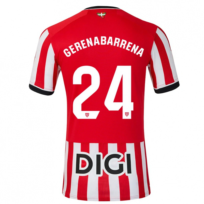Danxen Kinder Beñat Gerenabarrena #24 Rot Schwarz Weiß Heimtrikot Trikot 2026/27 T-Shirt Österreich