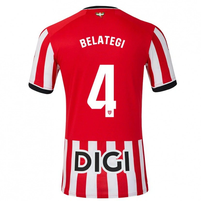 Danxen Kinder Danel Belategi #4 Rot Schwarz Weiß Heimtrikot Trikot 2026/27 T-Shirt Österreich