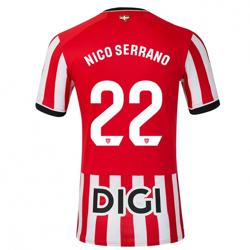 Danxen Kinder Nico Serrano #22 Rot Schwarz Weiß Heimtrikot Trikot 2026/27 T-Shirt Österreich