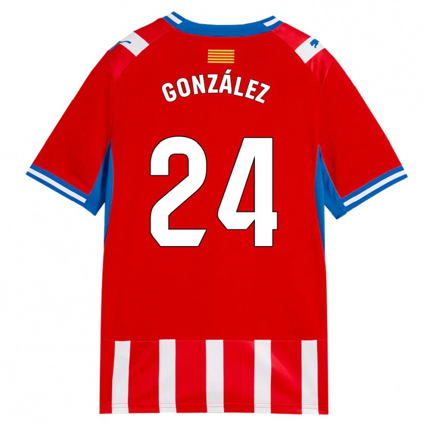Danxen Kinder Izan González #24 Rot Weiß Himmelblau Heimtrikot Trikot 2026/27 T-Shirt Österreich
