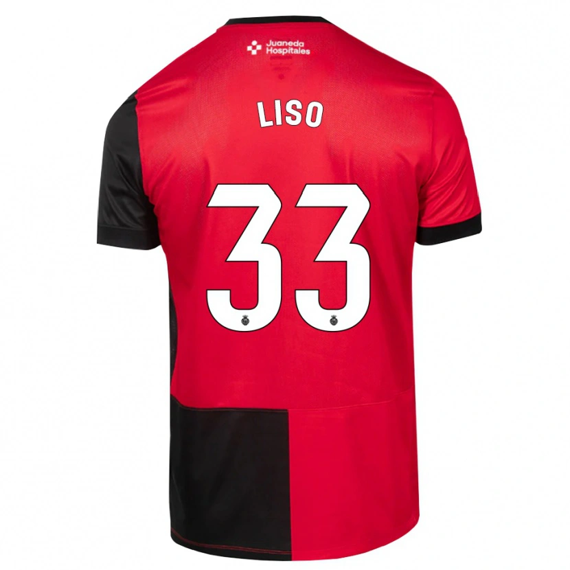 Danxen Kinder Adrián Liso #33 Schwarz Rot Weiß Heimtrikot Trikot 2026/27 T-Shirt Österreich