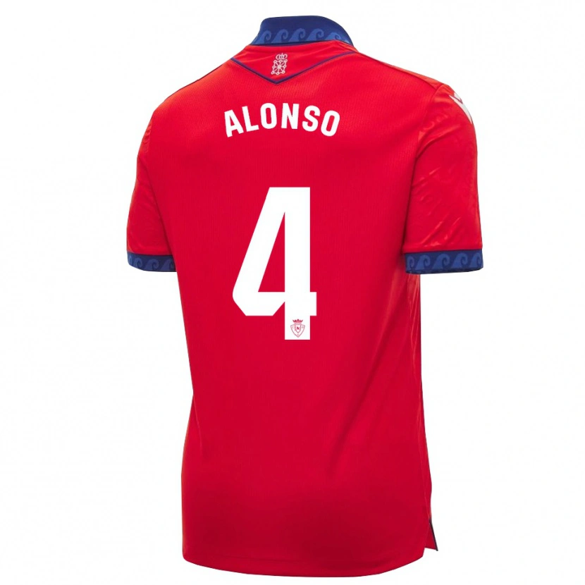 Danxen Kinder Ander Alonso #4 Rot Marineblau Weiß Heimtrikot Trikot 2026/27 T-Shirt Österreich