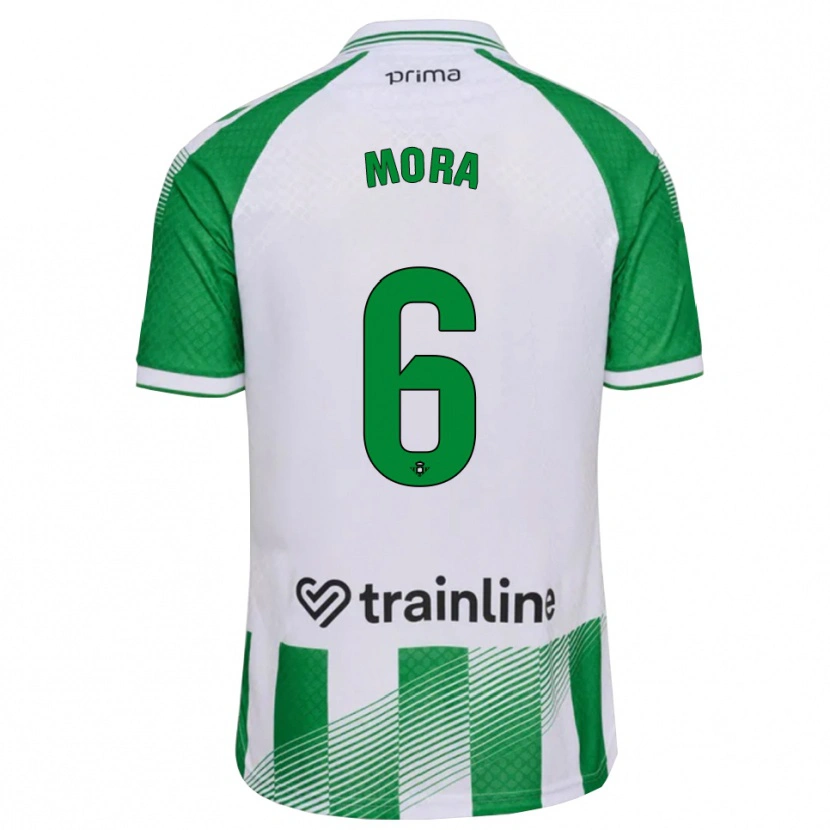 Danxen Kinder Marcos Mora #6 Hellgrün Schwarz Weiß Heimtrikot Trikot 2026/27 T-Shirt Österreich