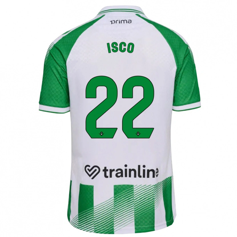 Danxen Kinder Isco #22 Hellgrün Schwarz Weiß Heimtrikot Trikot 2026/27 T-Shirt Österreich