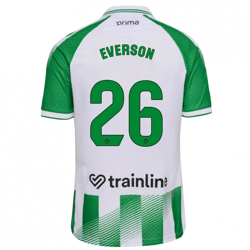 Danxen Kinder Everson Luis Santana Dos Santos #26 Hellgrün Schwarz Weiß Heimtrikot Trikot 2026/27 T-Shirt Österreich