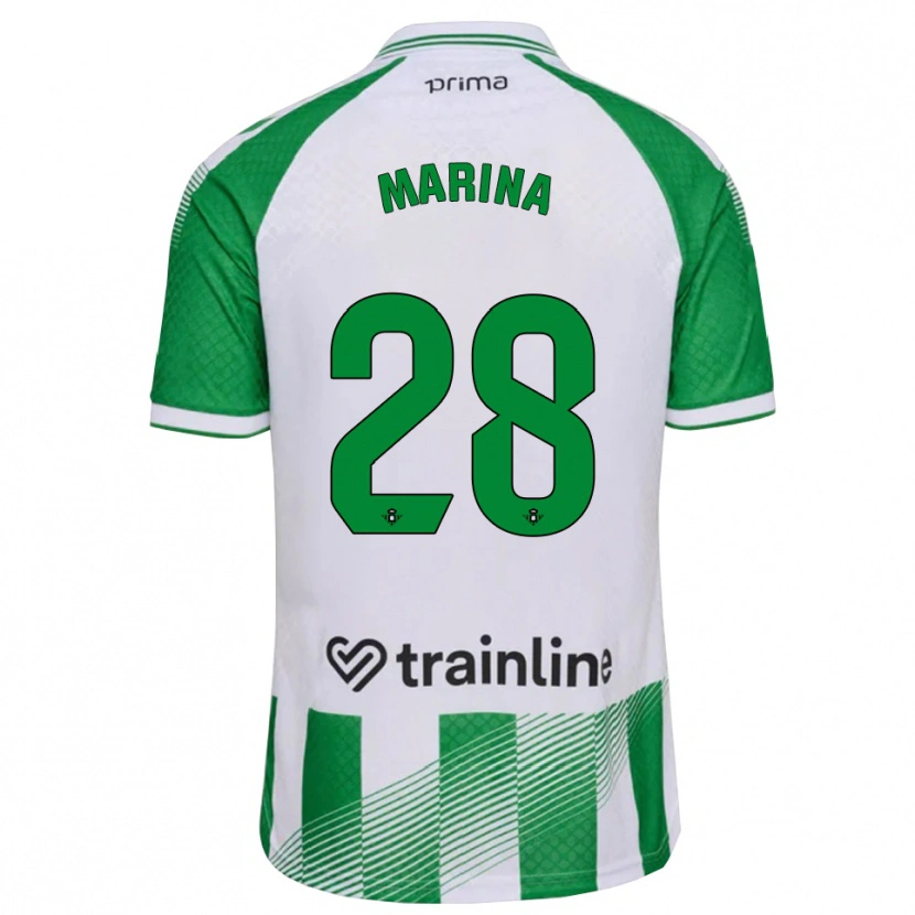 Danxen Kinder Marina Sánchez #28 Hellgrün Schwarz Weiß Heimtrikot Trikot 2026/27 T-Shirt Österreich