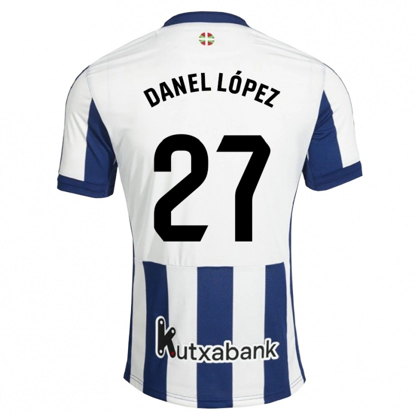 Danxen Kinder Danel López #27 Marineweiß Goldrute Heimtrikot Trikot 2026/27 T-Shirt Österreich
