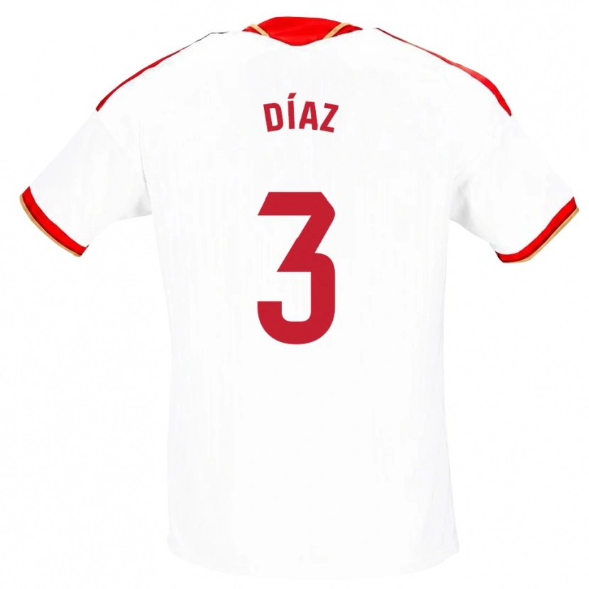 Danxen Kinder Julio Díaz #3 Weiß Rot Heimtrikot Trikot 2026/27 T-Shirt Österreich