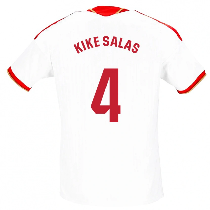Danxen Kinder Kike Salas #4 Weiß Rot Heimtrikot Trikot 2026/27 T-Shirt Österreich