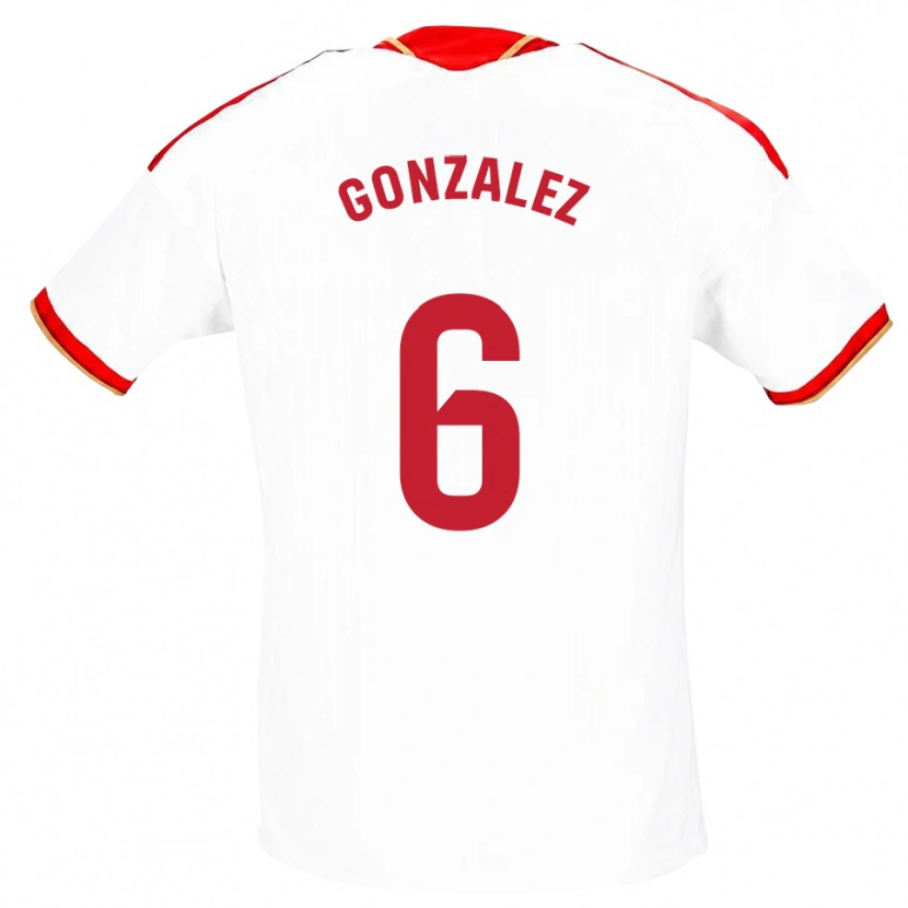 Danxen Kinder Pamela González #6 Weiß Rot Heimtrikot Trikot 2026/27 T-Shirt Österreich