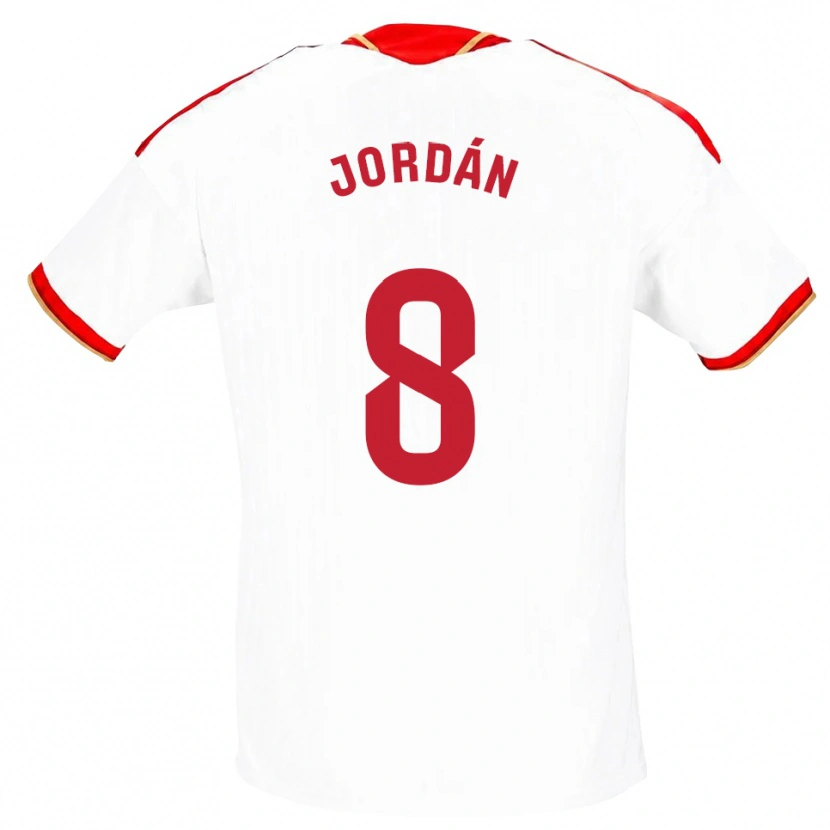 Danxen Kinder Joan Jordán #8 Weiß Rot Heimtrikot Trikot 2026/27 T-Shirt Österreich