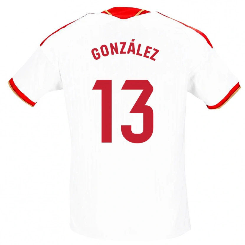 Danxen Kinder Fran González #13 Weiß Rot Heimtrikot Trikot 2026/27 T-Shirt Österreich