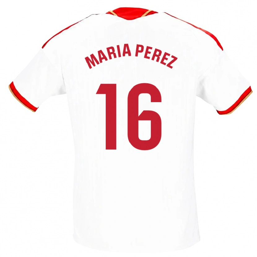 Danxen Kinder María Pérez Rabaza #16 Weiß Rot Heimtrikot Trikot 2026/27 T-Shirt Österreich