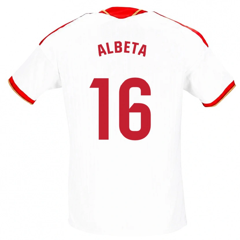 Danxen Kinder Alba López #16 Weiß Rot Heimtrikot Trikot 2026/27 T-Shirt Österreich