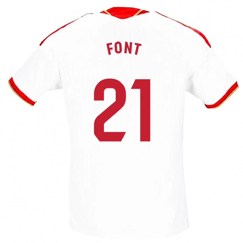 Danxen Kinder Jan Font #21 Weiß Rot Heimtrikot Trikot 2026/27 T-Shirt Österreich