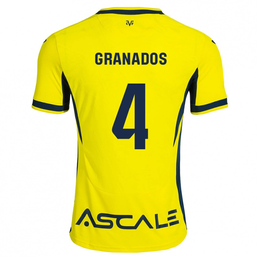 Danxen Kinder Carlos Granados #4 Gelb Schwarz Rot Heimtrikot Trikot 2026/27 T-Shirt Österreich