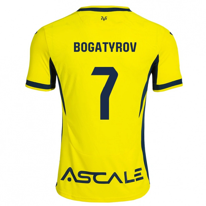Danxen Kinder Vladyslav Bogatyrov #7 Gelb Schwarz Rot Heimtrikot Trikot 2026/27 T-Shirt Österreich