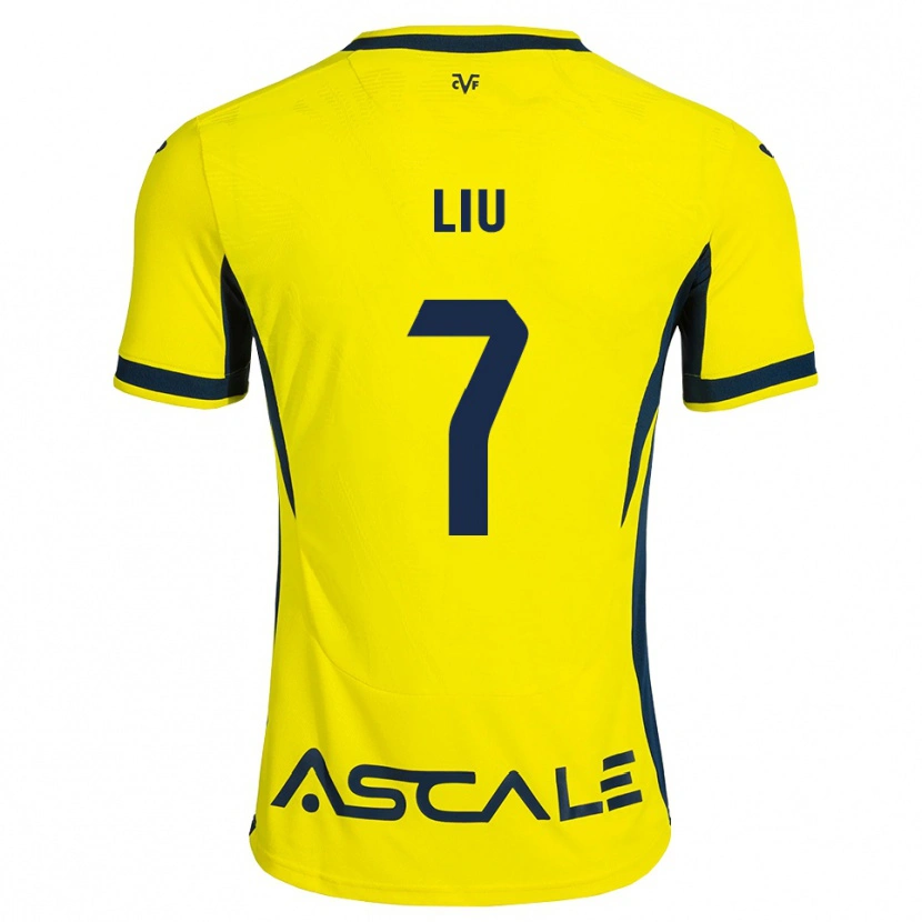 Danxen Kinder Kaiyuan Liu #7 Gelb Schwarz Rot Heimtrikot Trikot 2026/27 T-Shirt Österreich