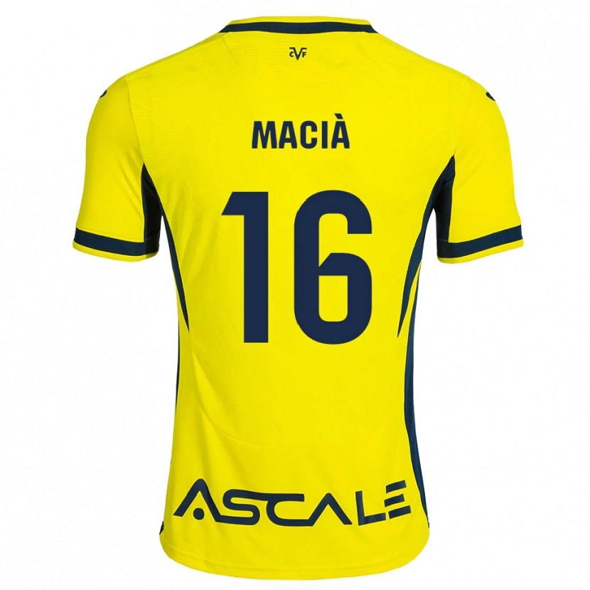 Danxen Kinder Carlos Macià #16 Gelb Schwarz Rot Heimtrikot Trikot 2026/27 T-Shirt Österreich